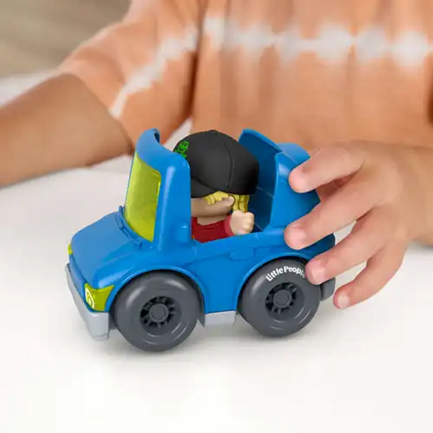 Image of Fisher-Price Little People Blue Sedan Toy Car & Figure