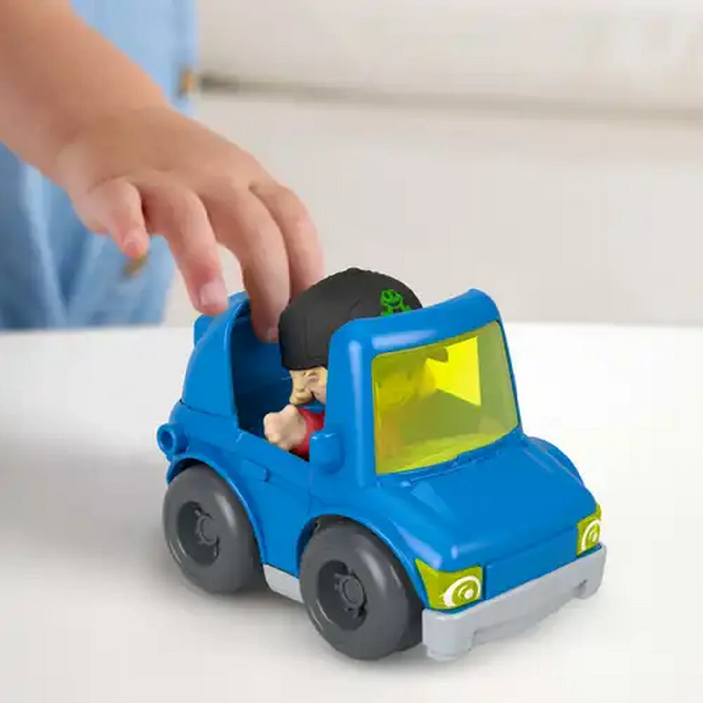 Image of Fisher-Price Little People Blue Sedan Toy Car & Figure