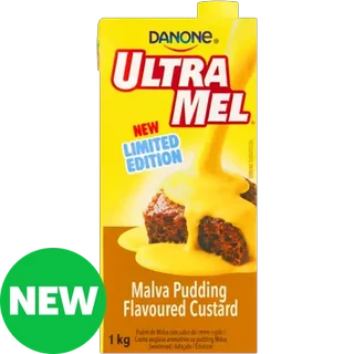 Danone Ultra Mel Malva Pudding Flavoured Limited Edition Custard 1kg 