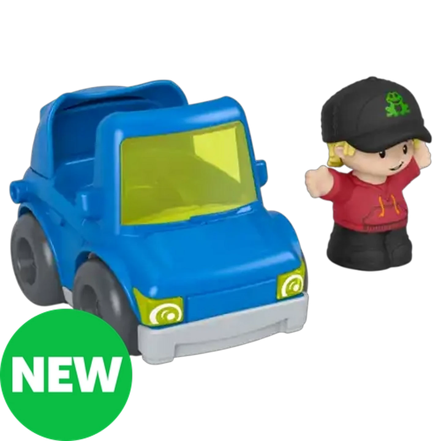 Image of Fisher-Price Little People Blue Sedan Toy Car & Figure