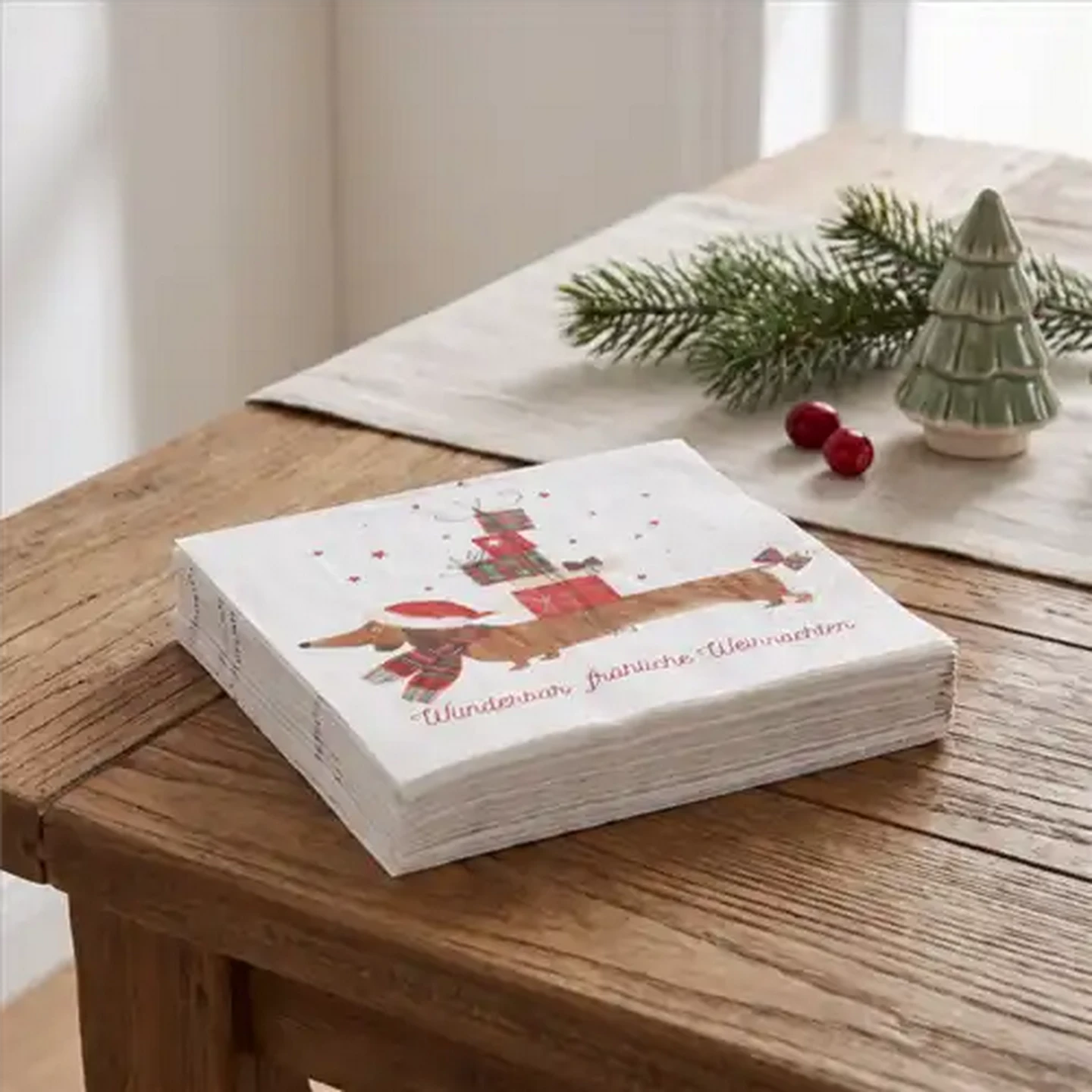 Image of Atelier Dog Christmas Napkins 3-Ply 33 x 33cm 20-Pack