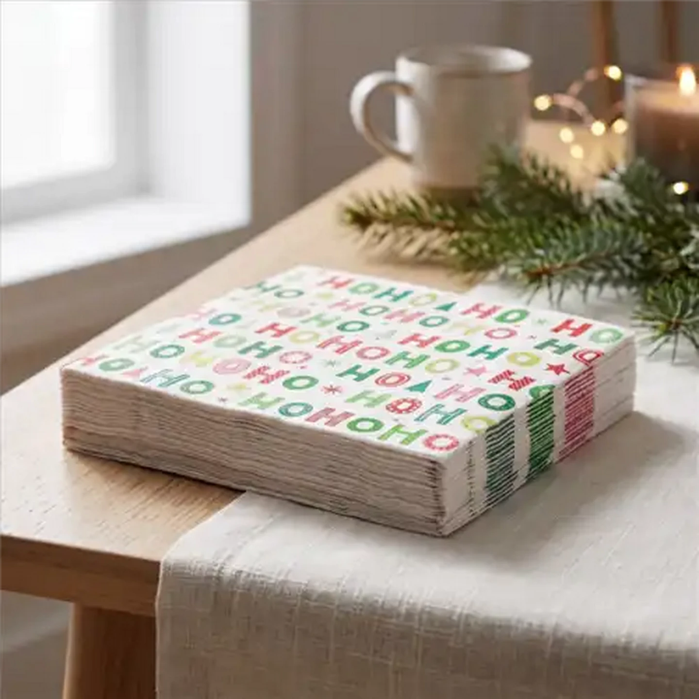 Image of Atelier HO HO HO Christmas Napkins 3-Ply 33 x 33cm 20-Pack