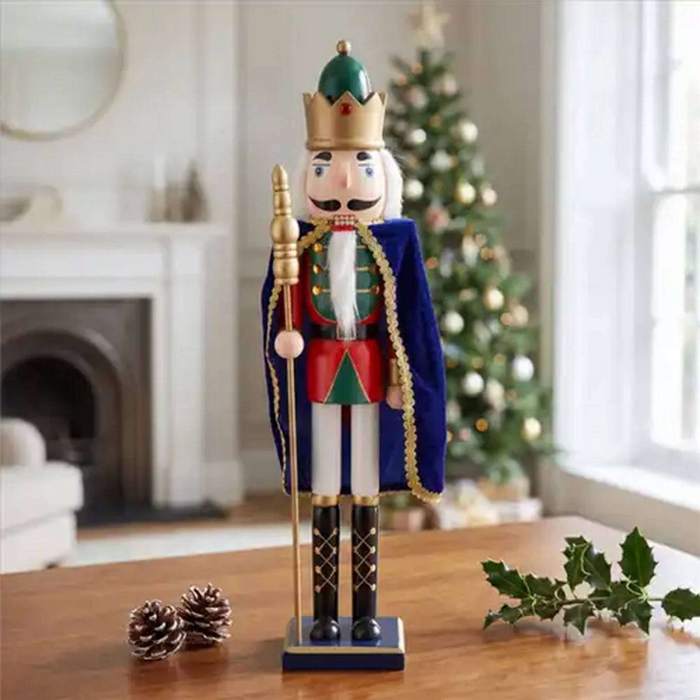 Image of Traditional Wooden King Christmas Nutcracker 50cm