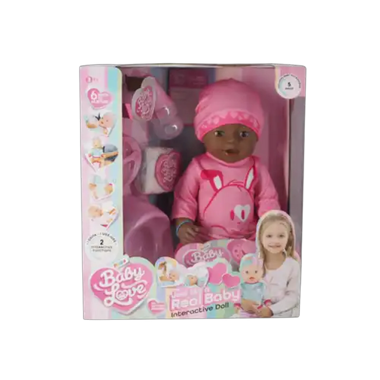 Image of Baby Love Drink & Wet Interactive Baby Doll 45cm (Design May Vary)
