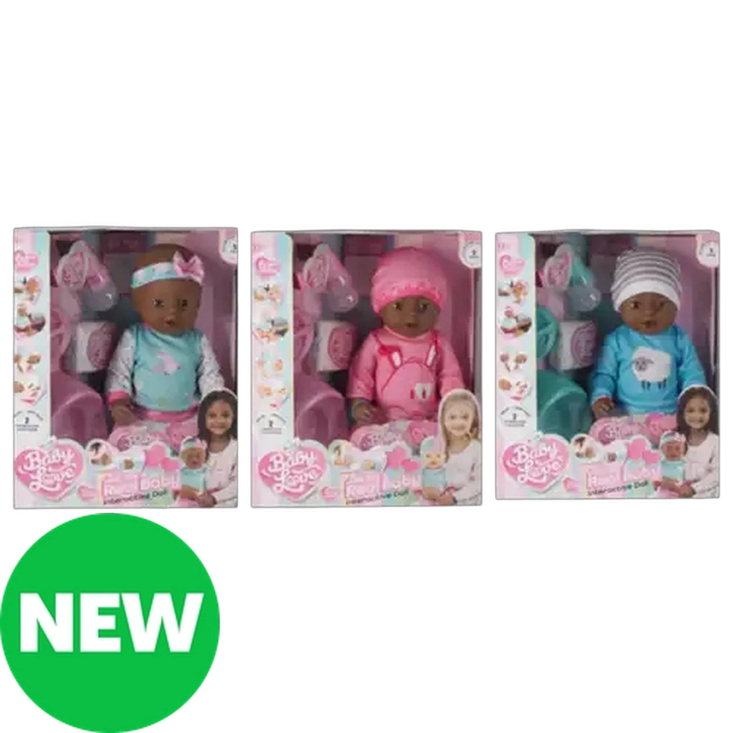 Image of Baby Love Drink & Wet Interactive Baby Doll 45cm (Design May Vary)