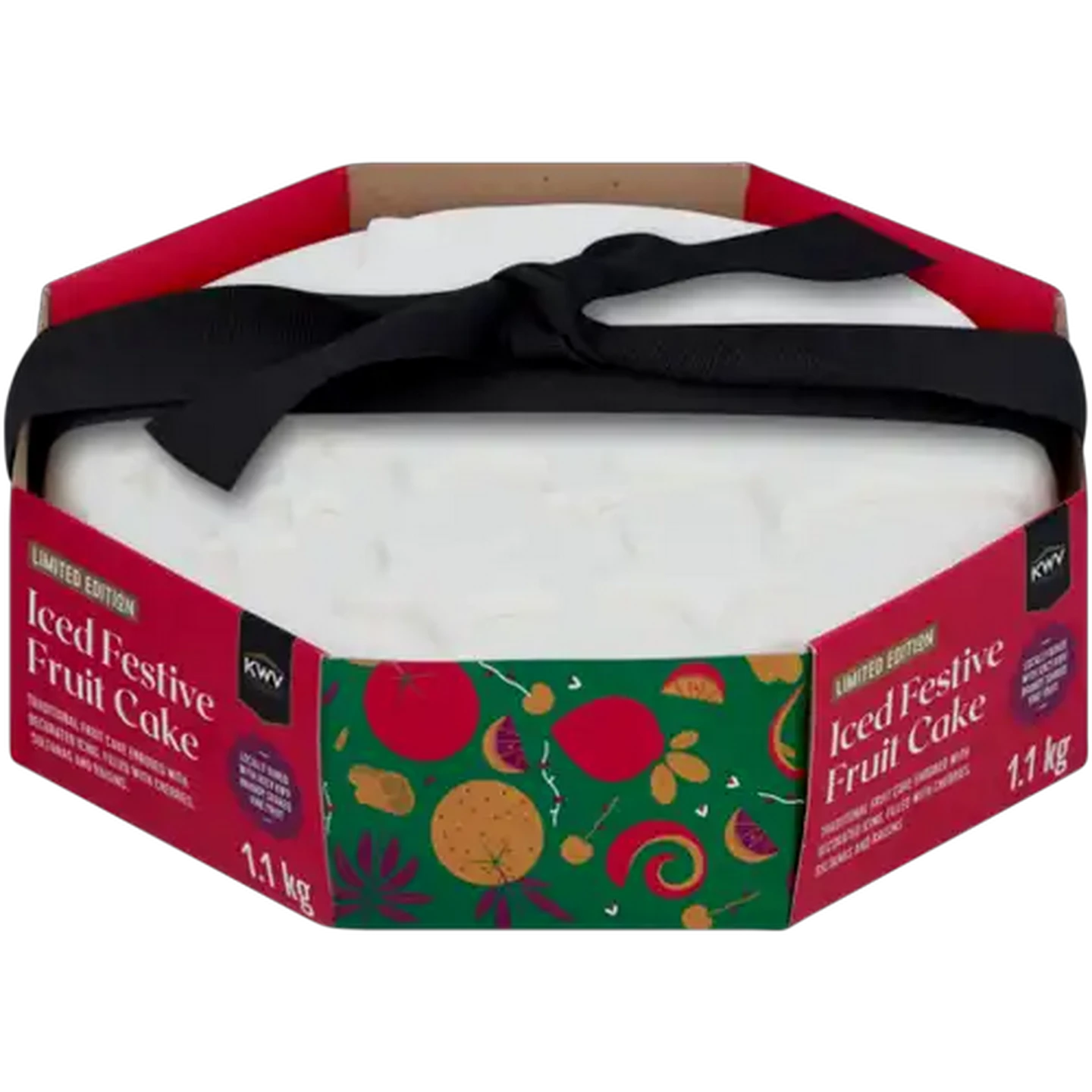 Image of Limited Edition KWV Iced Festive Fruit Cake 1.1kg 