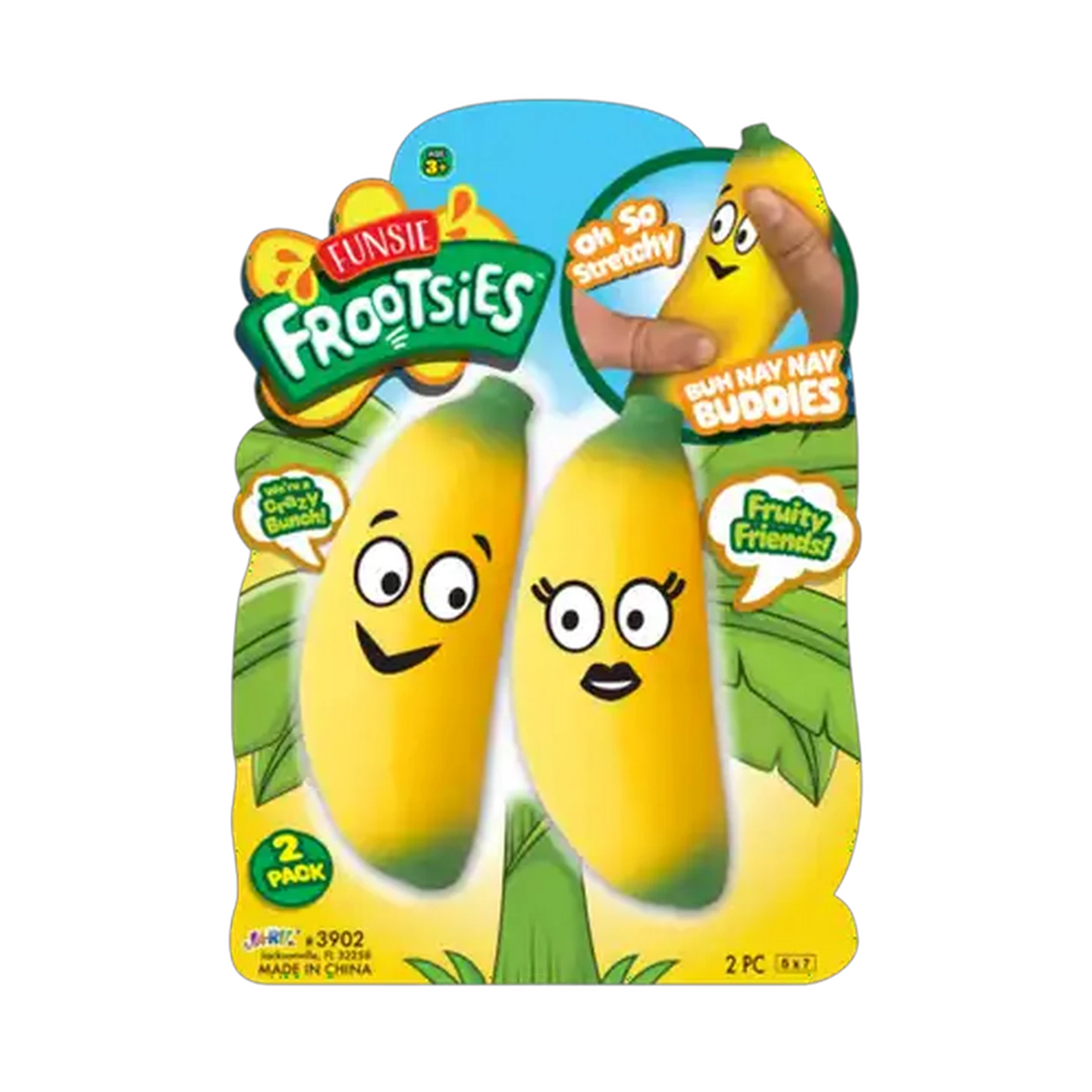 Image of Ja-Ru Funsie Frootsies Buh Nay Nay Buddies Squishy Toys 2-Pack